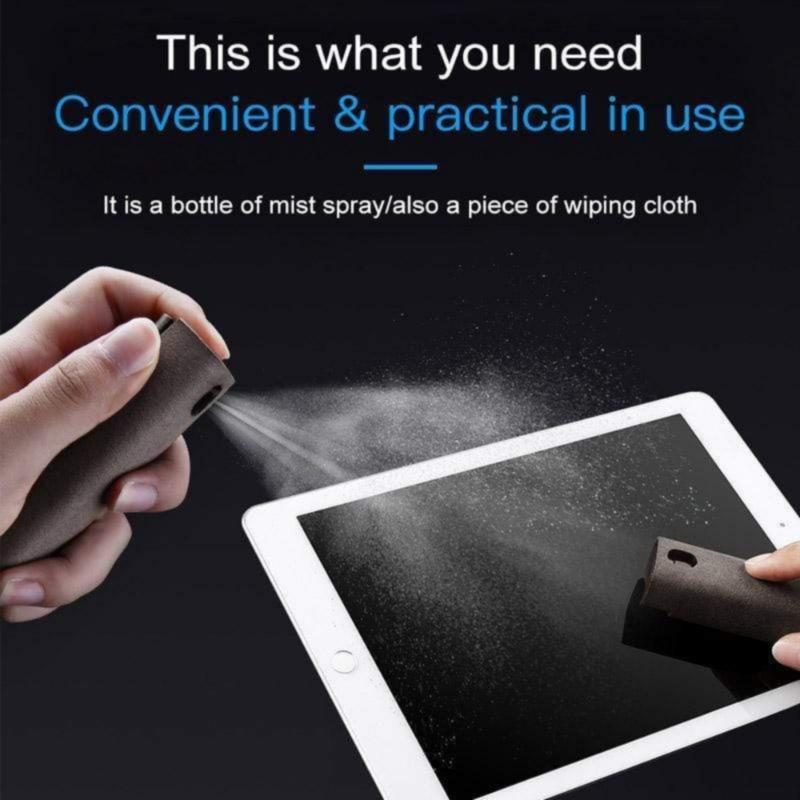 2 in 1 Touch Screen Mini Screen Cleaner Spray Empty Bottle Set Dust Remover Polish Cleaning Tools for Phone Laptop Cleaning Kit
