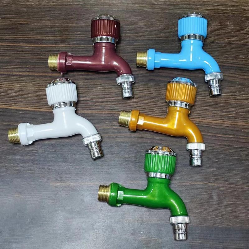 Round Hand Wheel Color Washing Machine Faucet Household Mop Pool Tap Water Antifreeze And Explosion-Aproof Plastic Faucet