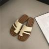 Design Sense Niche Flat Roman Shoes Cool Slippers Women's Shoes Summer Wear Beach Shoes Toe Slippers Women's