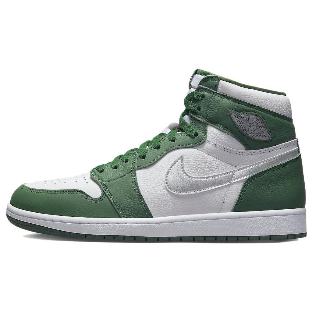 Air Jordan 1 Retro High OG Gorge Green Unisexové tenisky Metalicko-stříbrná Bílá DZ5485-303