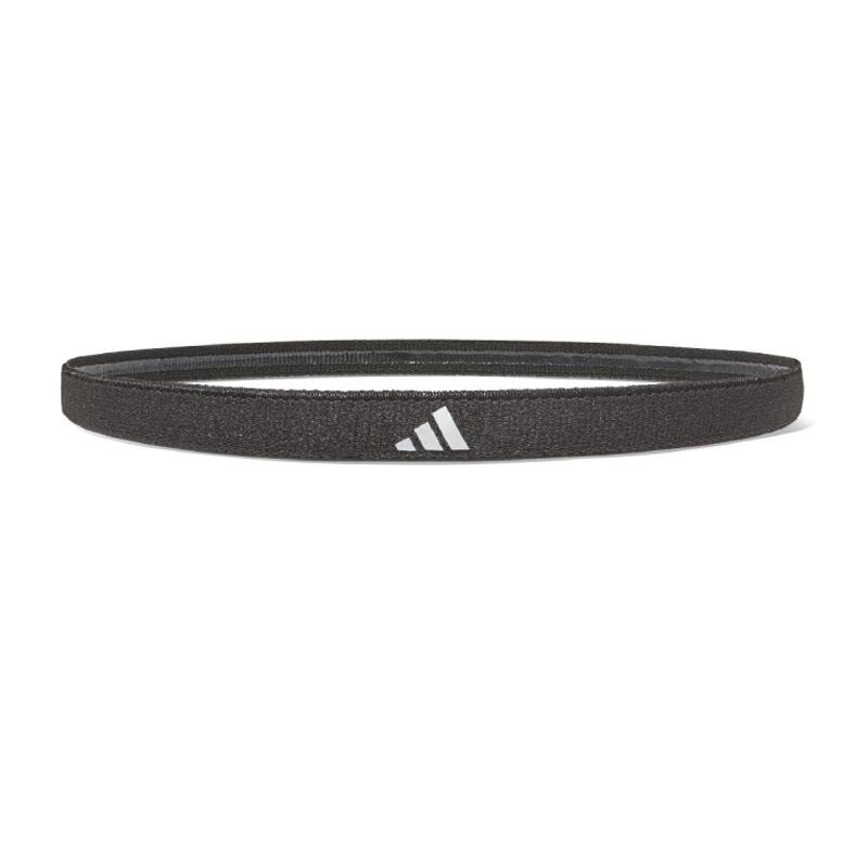 Adidas Solid Color Design Polyester Silicone Headband Unisex Accessories Black ADAC-16203 Black