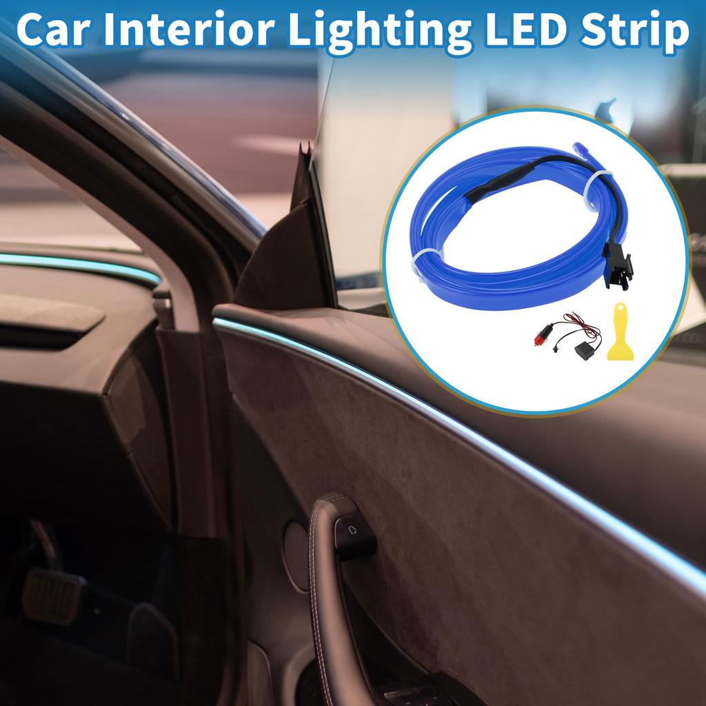 A ABSOPRO 1M EL Wire Cable LED Glow String Lights Car Interior Lighting Strip