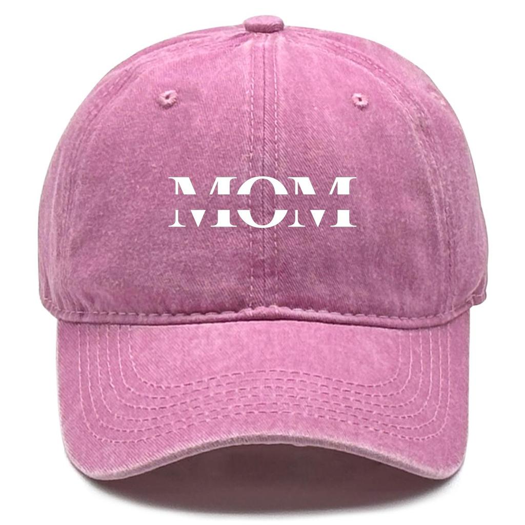 MOM" Print Snapback Baseball Cap, Mother's Day Woman's Cap Simple Sun Visor All-season Stylish Adjustable Sun Hat