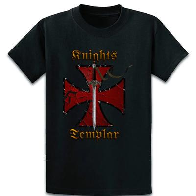 Tempelritter Kreuzritter Symbol Kreuz Schwert T-Shirt. Sommer Baumwolle Kurzarm O-Ausschnitt Herren T-Shirt Neu S-3XL
