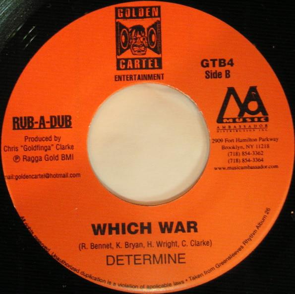 

7inch Record SHINEHEAD / DETERMINE - I Feel It / Which War GTB4 Golden Cartel E 2002 US Reggae, Ska & Dub Used