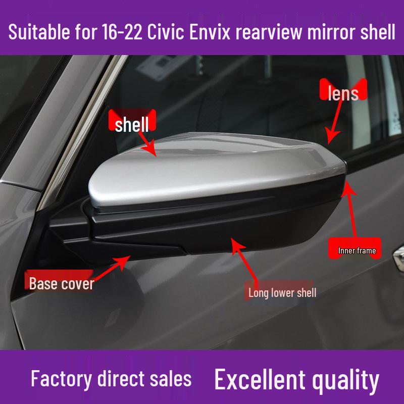 Honda Civic 2016-2021 Rearview Mirror Cover with Turn Signal Lens