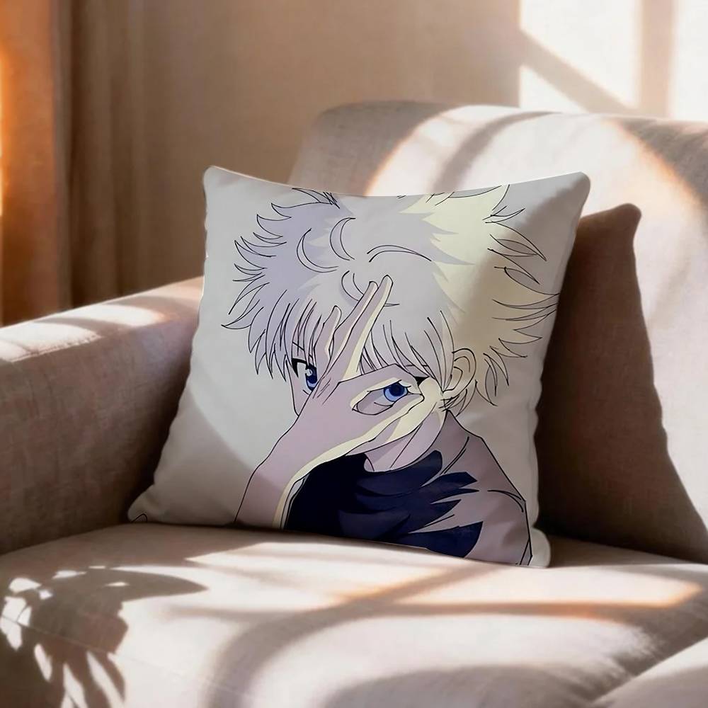 COOL K-Killua Zoldyck H-Hunter X Hunter Pillow Case Pattern Printed Pillowcase For Living Room Sofa Cushion Cover