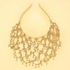 Net Shape Hair Hoop Head Chain Bride Tiaras Pearl Princess Hair Band Cap Head Chain  Girls