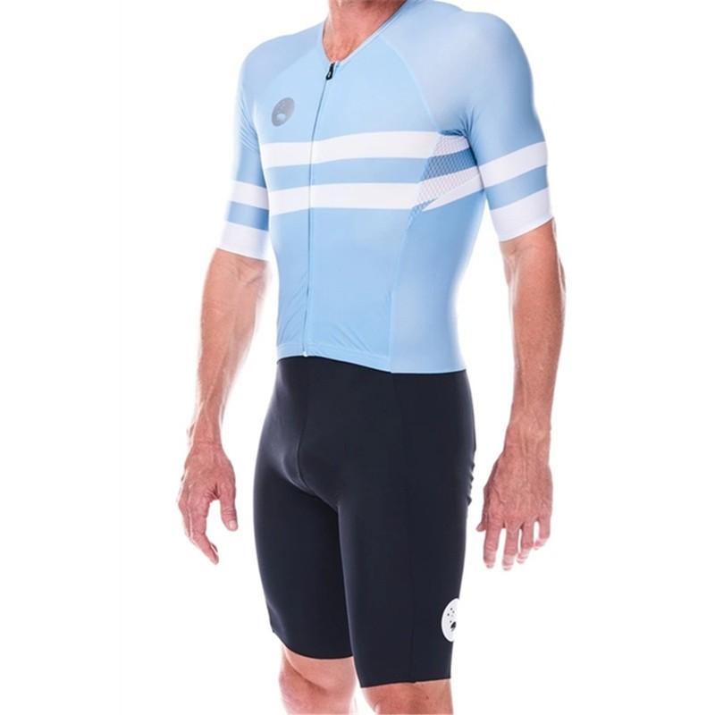 Tuta da Triathlon da Uomo Ciclismo Corsa Nuoto Pezzo Unico Attrezzatura Performance con Tessuto Traspirante Design di Sicurezza