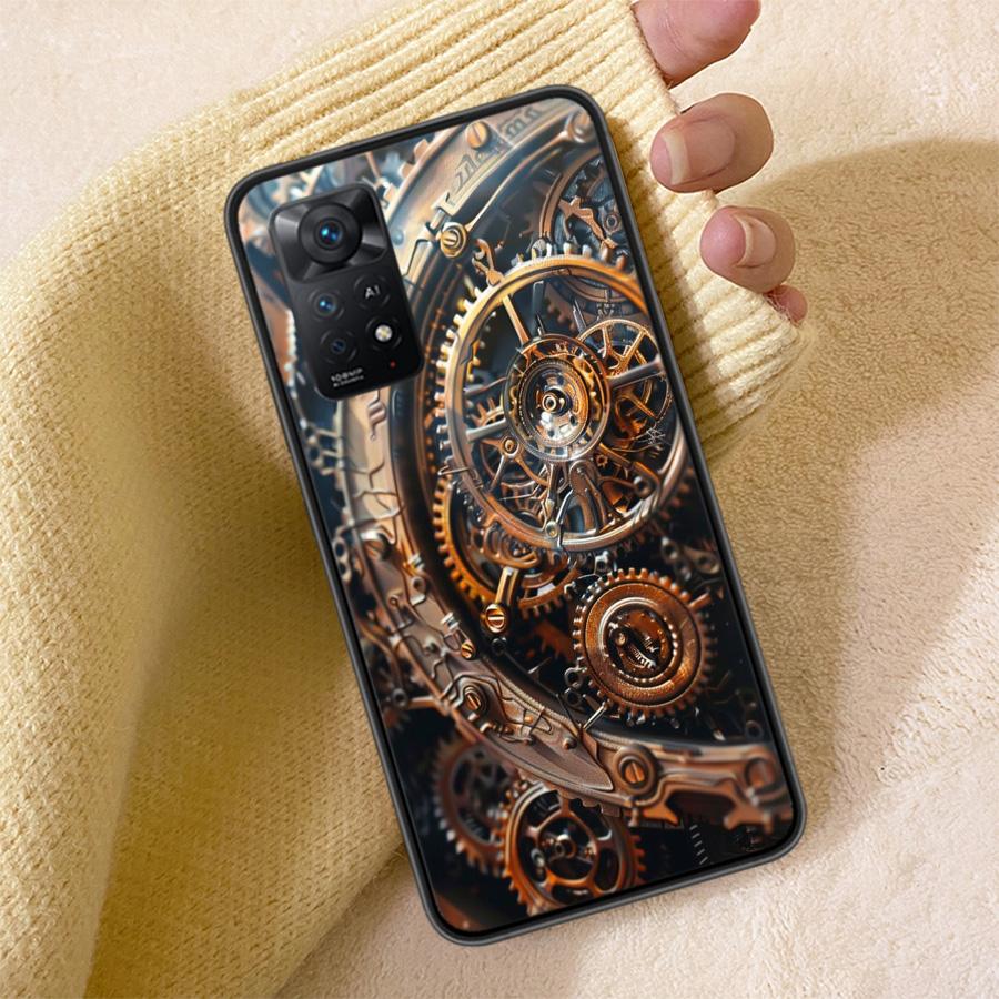 

Lofi Dreamscapes Clock Gear Phone Case For Redmi Note 13 14 15 Pro Plus 12 13C 12C 15C 9 10 10C 9T 9C 9A TPU Soft Cover Clear Ce Redmi 10