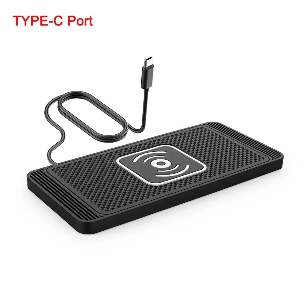 15W Wireless Car Charger Charging Pad Non Slip Qi Fast Charger Car Wireless Phone Charger for Android IPhone