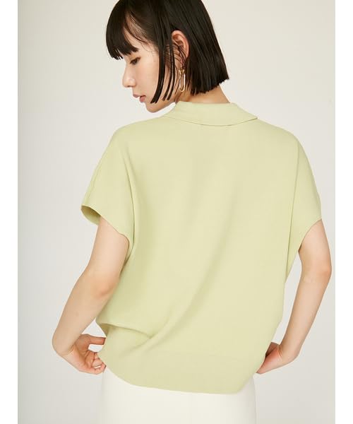 Emi Cool Touch Knit Polo Lime Women's Top, 13WNT252042,