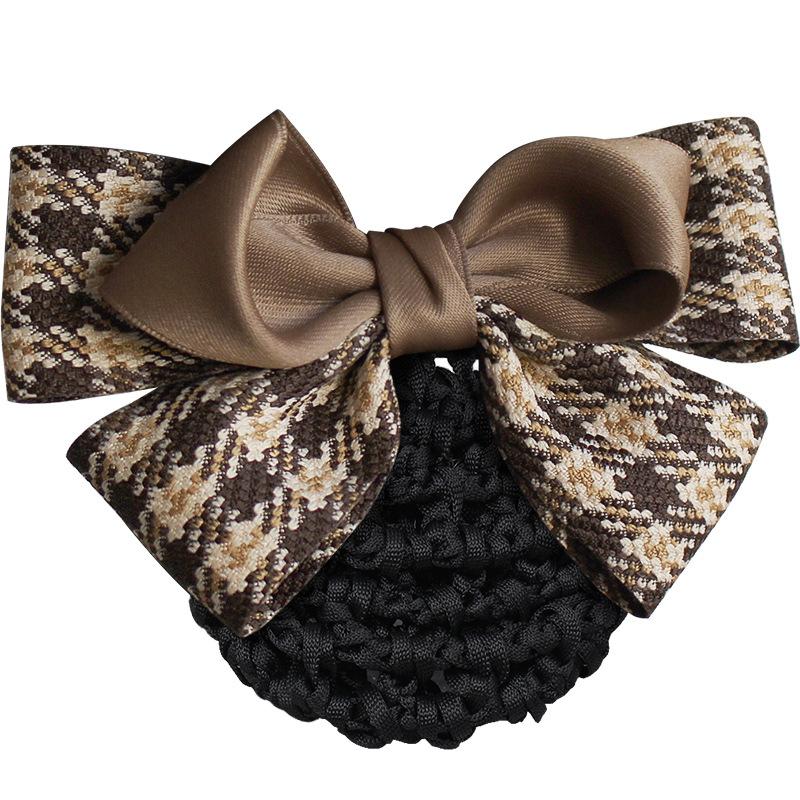 Nurse Head Flower Female Mesh Pocket Professional Hairnet Stewardess Hair Mesh Cover Bank Hotel Restaurant Waiter Headgear Hair Accessories