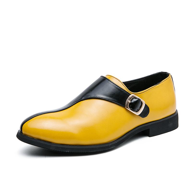 

Hot Selling Men s Formal Shoes Europe America Trend Color Matching Pointed Shoes Men s Genuine Leather Shoes Big Size 38-47 38