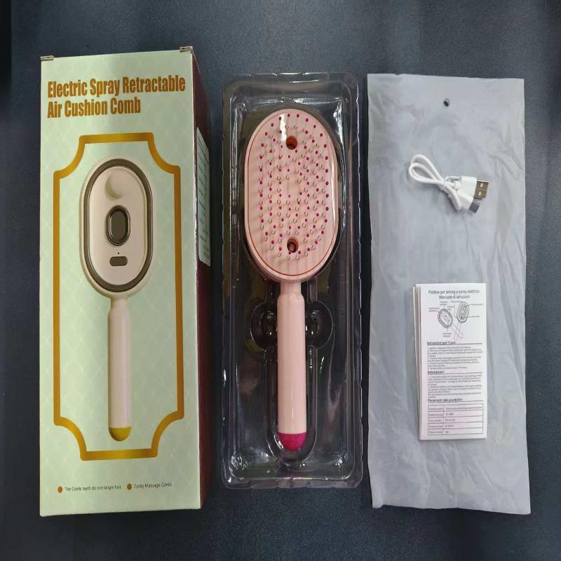 3 In 1 Electric Hair Care Spray Comb Air Cushion Massage Design for Taming Frizzy Hair Travel Personal Use