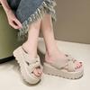 Fashion 7CM Casual Wedge Slippers for Women Summer Non Slip Platform Sandals Woman Open Toe Comfortable Female Chunky Beach Slippers
