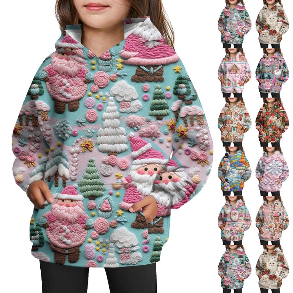 Girls' Hooded Tie-Dye Sweatshirt - Pullover Print Top