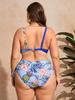 2024 Retro vlna Bikini pro plnoštíhlé - Dvoudílné plavky s potiskem, přiléhavé, pro ženy