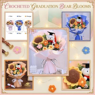 Graduation Gift Bear Knitted Bouquet Creative Adult Gift Girl Birthday Doll Graduation