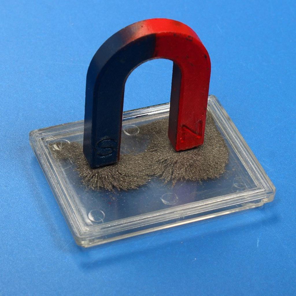 Iron Powder Filings Magnetic Powder Shavings Packed in Clear Box Interactive Magnetism Experiment Classroom Teaching Aid
