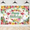 Hawaii Tropical Photography Backdrop Seaside Flamingo Baby Birthday Weeding Decor Photographic Backgrounds