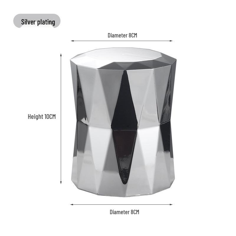 Electroplated Diamond Grid Dice Shaker Cup with Custom Logo