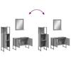 3 Piece Bathroom Furniture Set Grey Sonoma Wood Based Panel
