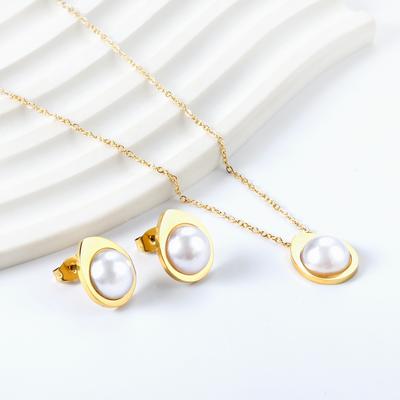 Retro Zirkonia Roestvrij Staal Oorbellen Ketting Set Kubieke Zirkonia Verguld Zirkonia Sets Voor Vrouwen Bruiloft Banket Feest Cadeaus