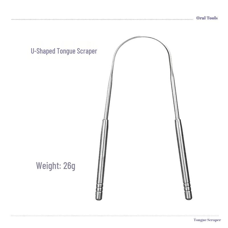 U-Shaped Stainless Steel Tongue Scraper and Coating Cleaner