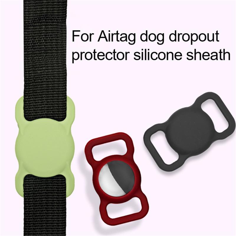 1PC For Apple Airtag Case Dog Cat Collar GPS Finder Colorful Luminous Protective Silicone Case For Apple Air Tag Tracker Case