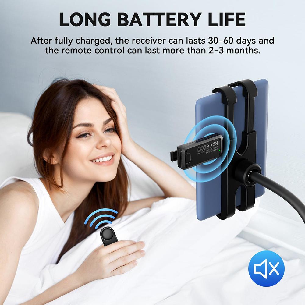 RF Remote Control Page Turner Hands Free Reading Camera Video Record Remote Clicker Page Turner for Kindle Accessories