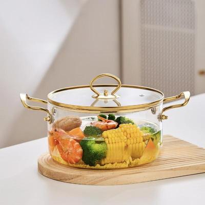 High Borosilicate Glass Stew & Milk Pot