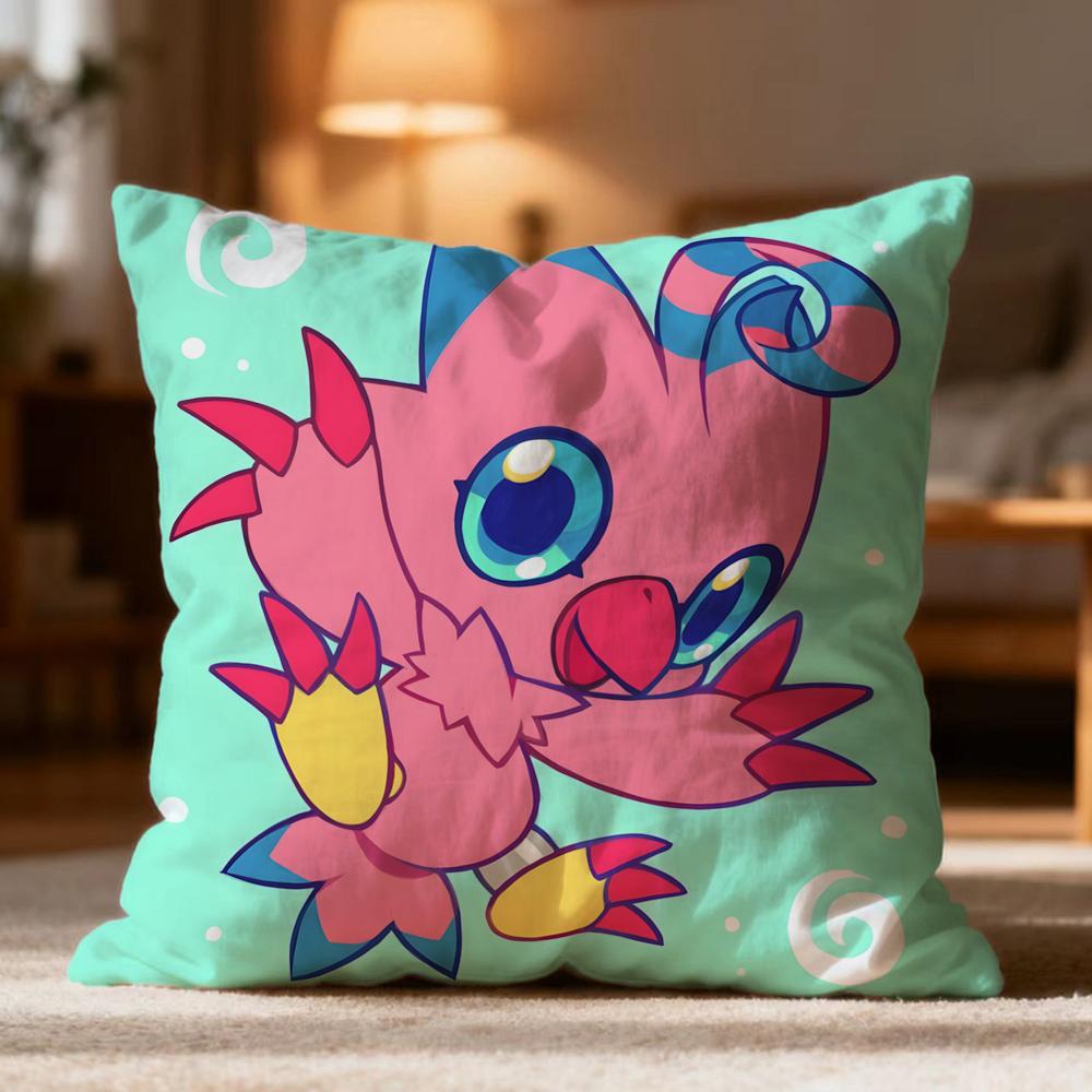 Hot DDigimones Cushion Cover Soft Washable Pillow Case Multi-Scene for Couch Bed Travel Office Use