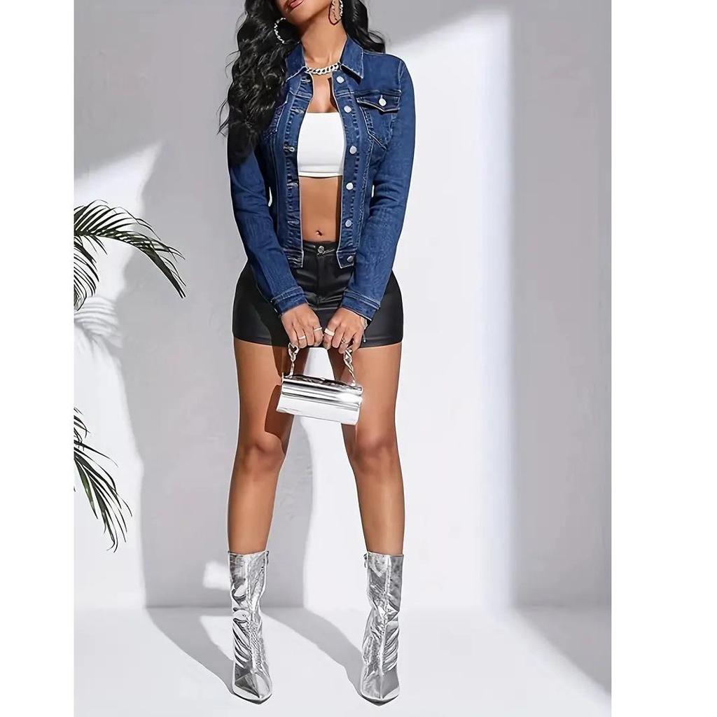 Plus Size Women's Trendy Denim Jacket for Spring, Summer, and Autumn