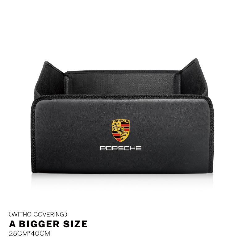 Caja organizadora plegable de gran capacidad para maletero de coche Porsche Cayenne Panamera Macan 911 718 Taycan Boxster Cayman 918