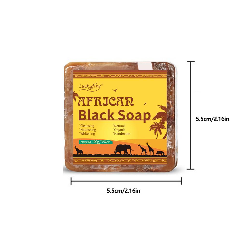 African Black Soap Deep Cleanse Moisturizing Exfoliating Soap Body Cleanser Handmade Soap