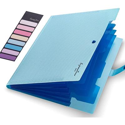 Pasta de arquivo expansível, 5 pastas de bolso para documentos, organizador de papel portátil para material de escritório escolar, tamanho A4