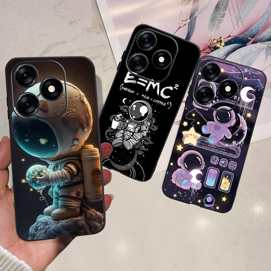For Tecno Spark 10 10c 10 Pro Phone Case Spark10 KI5k KI5m KI5q KI7 Back Cover Soft Transparent TPU Slim Funda Dragon Astronaut