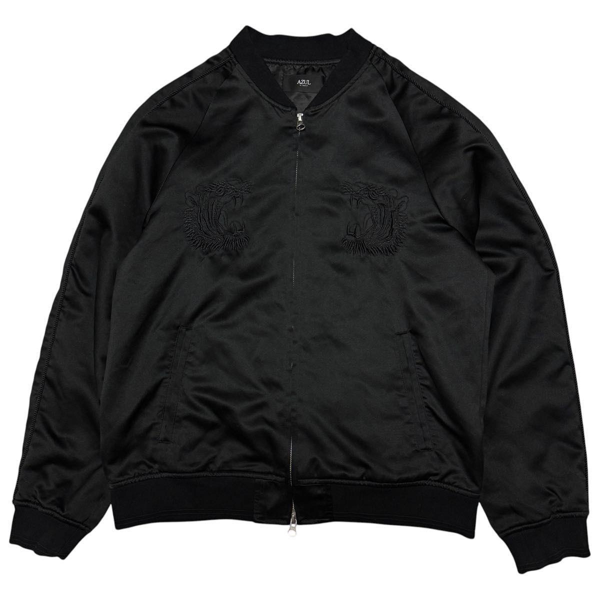 AZUL by moussy Tokyo Prestige Embroidery Sukajan Black Men s Size S