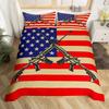 Copripiumino Bandiera Americana Copripiumino Mitragliatrice Queen King Poliestere Copripiumino USA Federazioni Stelle Strisce Set Biancheria da Letto