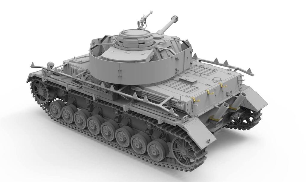 Border Model 1/35 Scale German Army Panzer IV Ausf. J Early/Mid-Type & Flatbed Wagon (2-in-1 Kit) with Railroad Track Plastic Model BT025