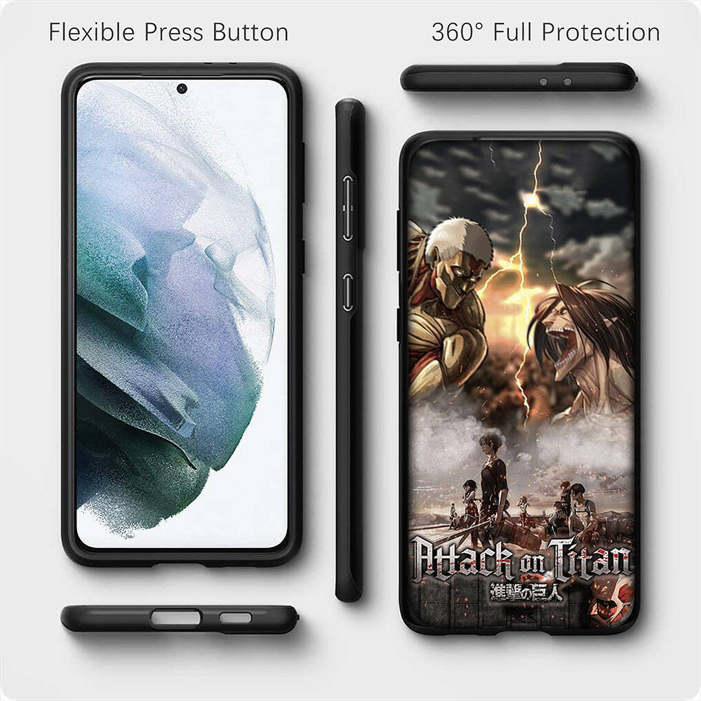 for Samsung Galaxy S25 S24 iPhone 17 16 15 Xiaomi Redmi Note 14 13 12 11 Plus Pro Max XR A37 Case Cartoon Attack on Titan Eren Jaeger Levi OPPO Huawei