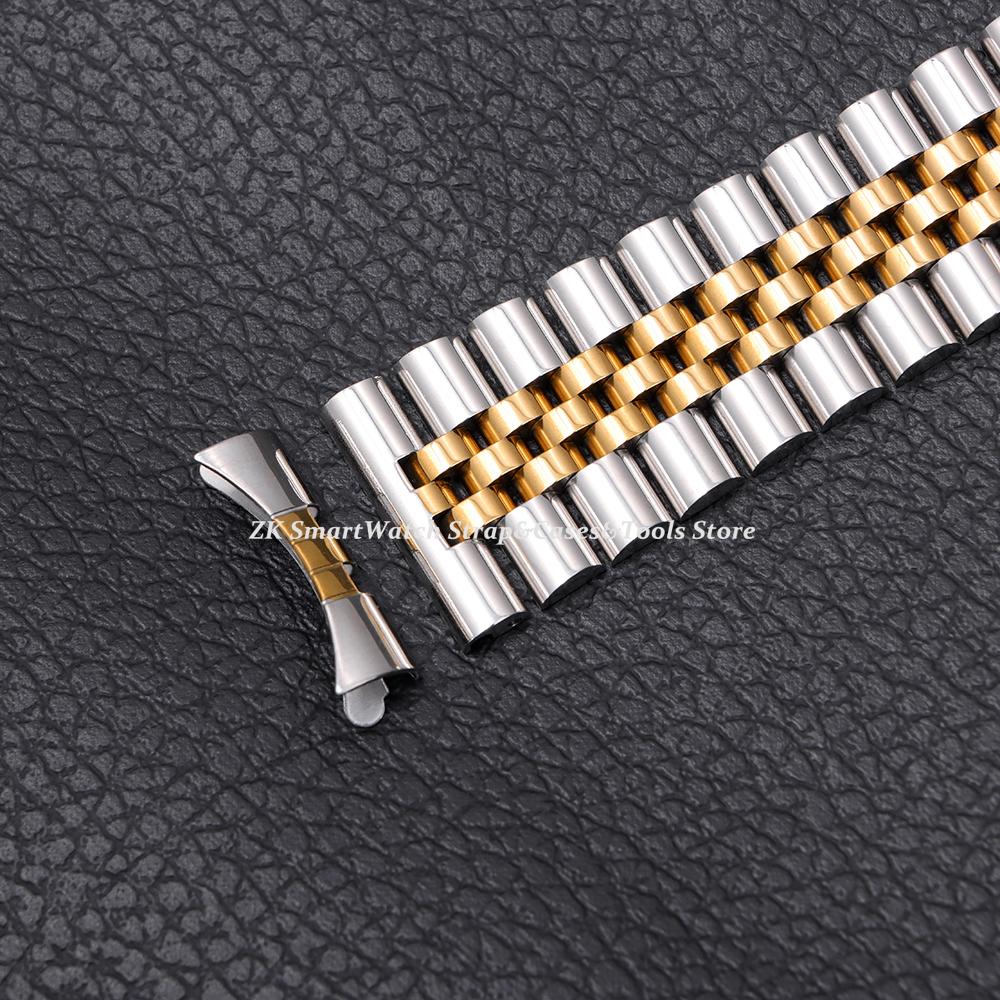 Stainless Steel Watch Strap for Omega Curved End Bracelet Metal Wristband 18mm 20mm 22mm Band Women Bracelet Watch Accessories