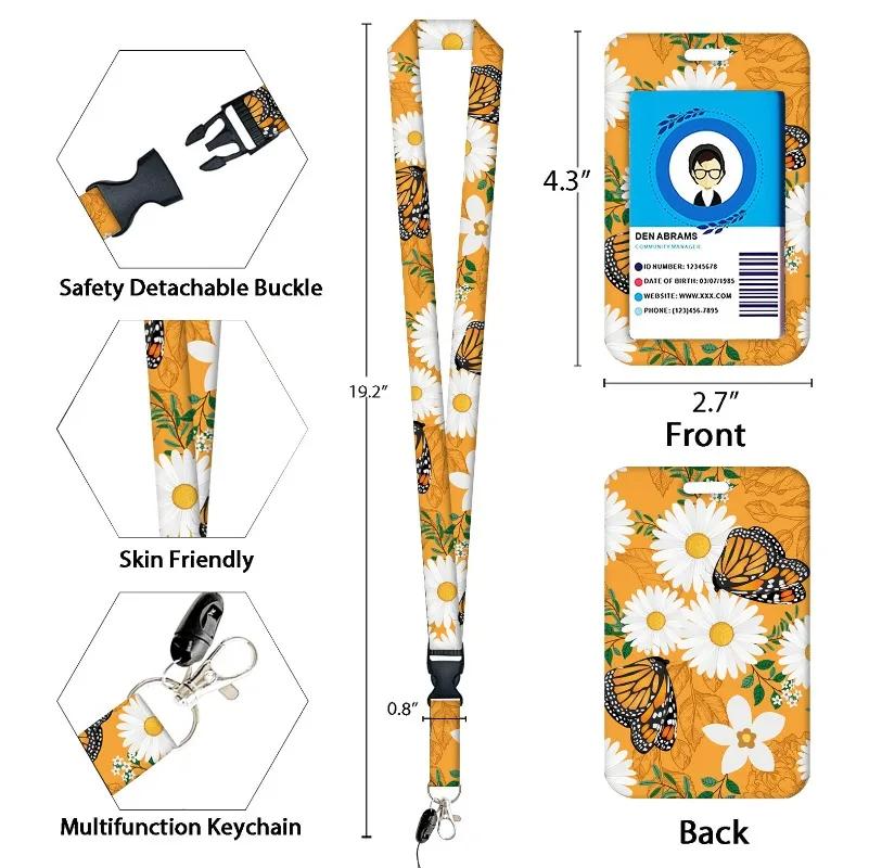 Work Office Badge Holder Fashionable Badge Holder Retractable Reel Stylish Id Card Protector for Work School Professionals Badge