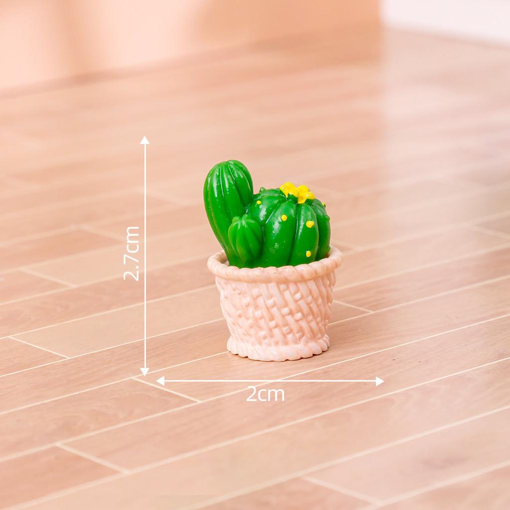 Charming Miniature Resin Cactus For Desk Diy Garden Accessories Cute Plant Decor