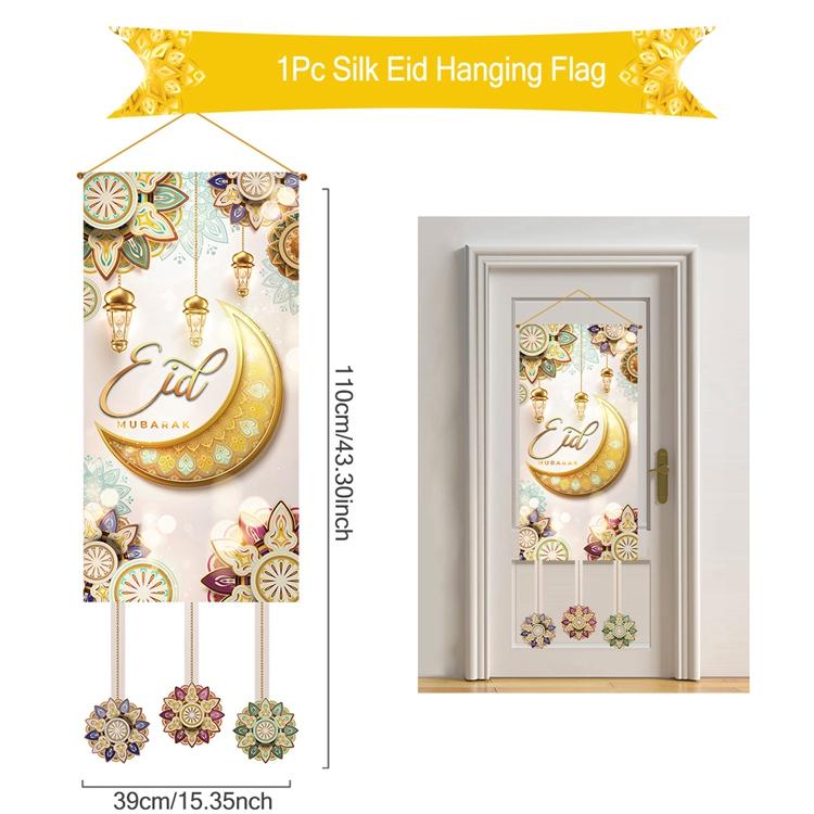 Eid Mubarak Dekobanner 2026 Kareem Ramadan Deko für Zuhause Ramadan Mubarak Hängende Flagge Islamische Muslimische Party Deko Eid Al Adha
