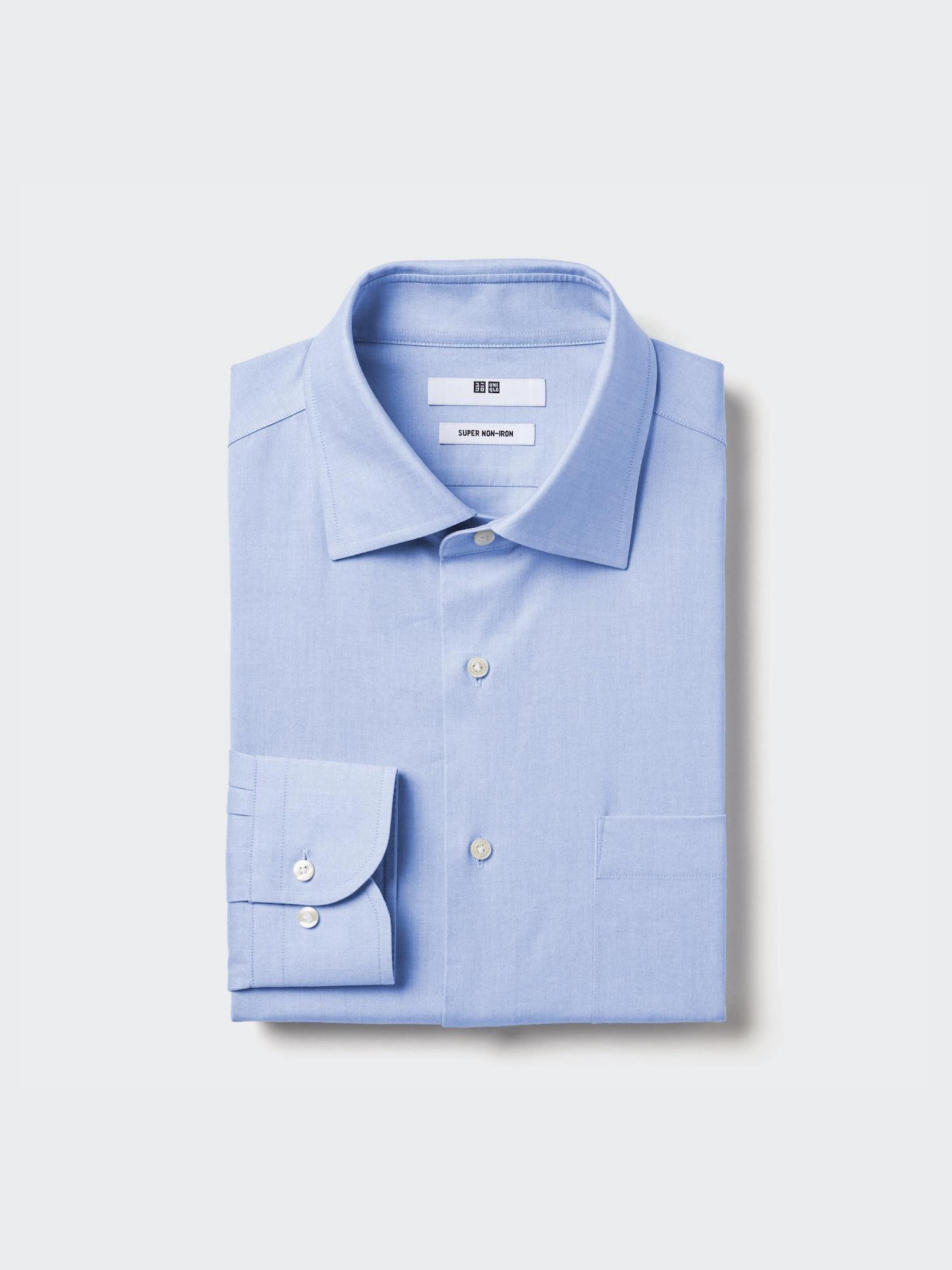 

Рубашка Uniqlo Super Non Iron с длинным рукавом и полушироким воротником 60 LIGHT BLUE/MEN S
