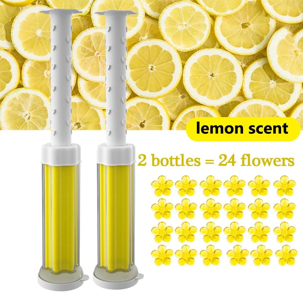 2pcs Toilet Cleaner Gel Deodorant Toilet Gel Air Freshener Aromatic Flower Detergent Bathroom Fragrance Household Cleaning