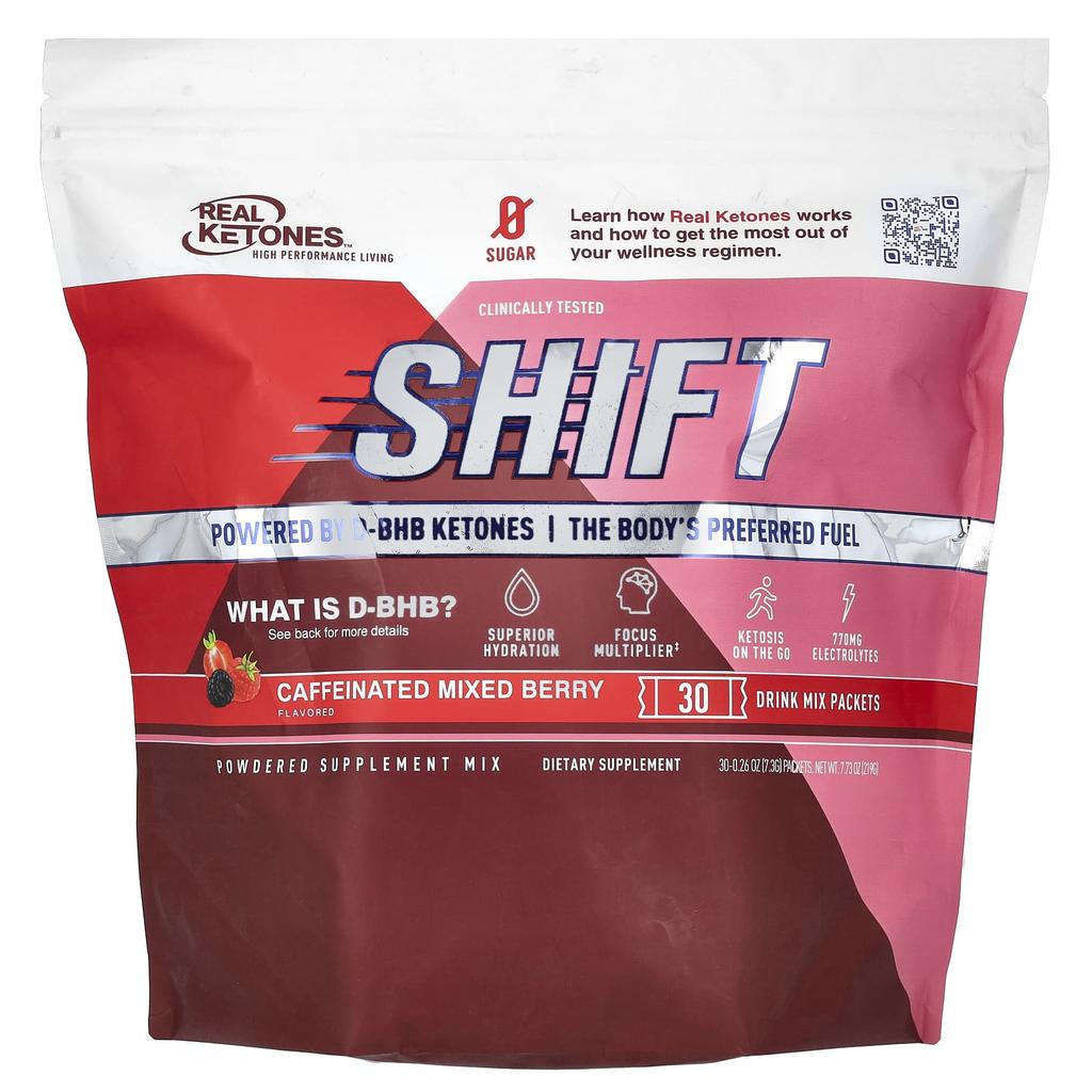 Shift, Caffeine Blended Berry, 30 Packets, 7.3G (0.26Oz) Each
