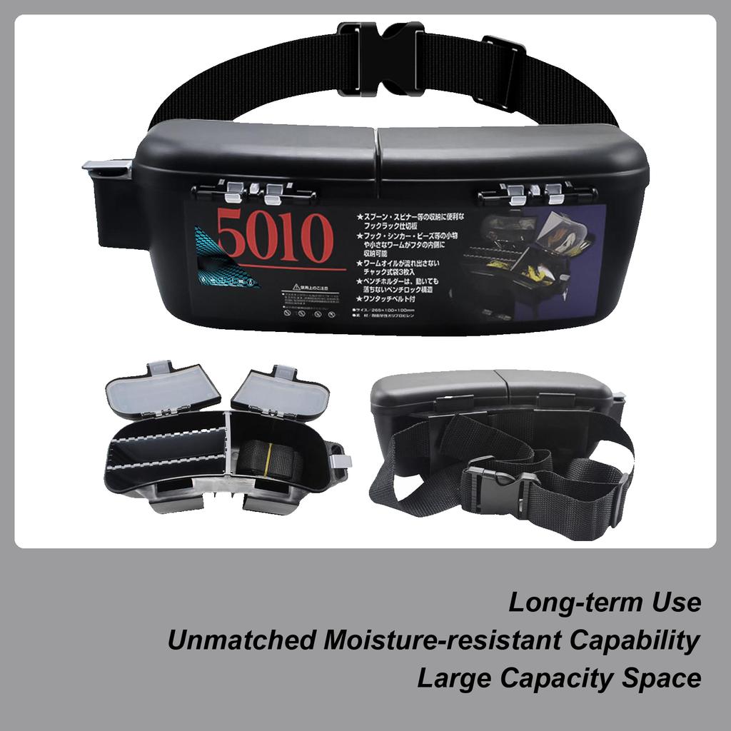 Fishing Bait Box Waist Belt Multi-Functional Tackle Organizer Portable Multifunctional Fishing Equipment Organizer Box Waist Bag